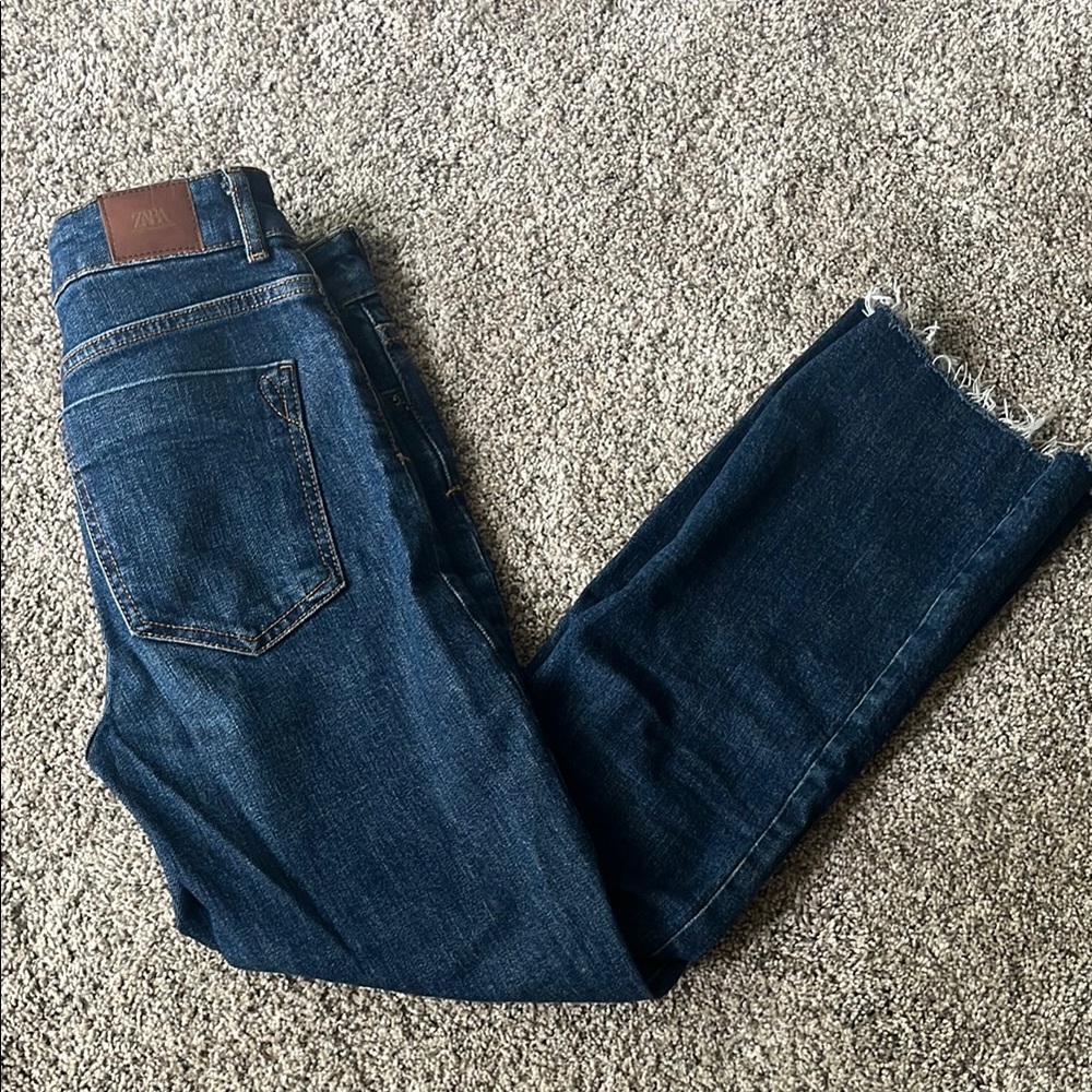 Zara High Rise Jeans - Dark Blue